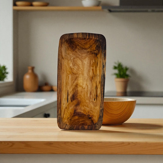 Bowl, wood grain finish, food grade