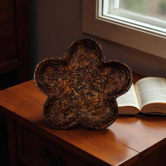 Platter, pyrographic finish, food grade